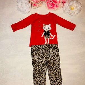 SALE girl cheetah fashion outfit 3 months NWOT